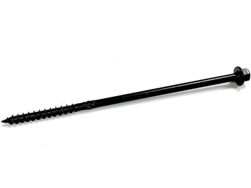 Big Timber BL14 Hex Washer head 5/16" #14 x 14" Black Log Screw, (250per Pack)